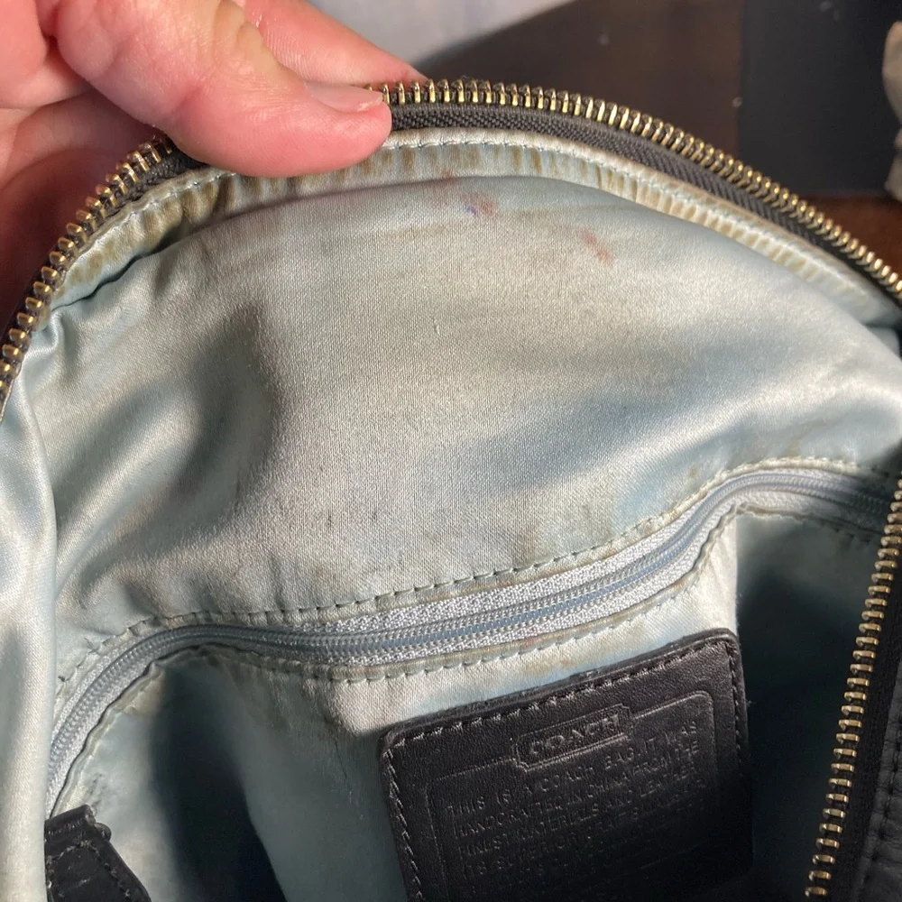 Coach Collette black Leather Hobo Bag purse